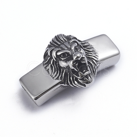 Retro 304 Stainless Steel Slide Charms/Slider Beads STAS-L243-025AS-1