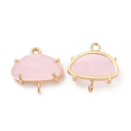 K9 Glass Connector Charms X-KK-E071-24KCG-02-1