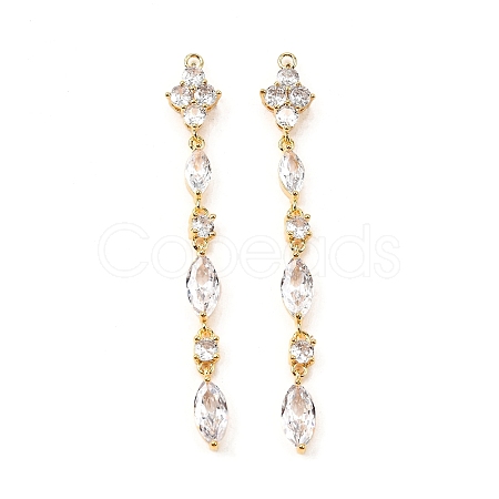 Brass Micro Pave Cubic Zirconia Big Pendants KK-F901-01A-G-1