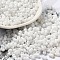 Baking Paint Glass Seed Beads, Peanut, White, 5.5~6x3~3.5x3mm, Hole: 1~1.2mm, about 4000pcs/pound