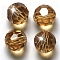 Imitation Austrian Crystal Beads, Grade AAA, K9 Glass, Faceted(32 Facets), Round, Dark Goldenrod, 8mm, Hole: 0.9~1.4mm