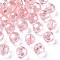 Transparent Acrylic Beads, Faceted, Football, Pink, 14x13.5mm, Hole: 2mm, about 330pcs/500g