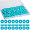 SUNNYCLUE Flat Round Handmade Polymer Clay Beads, Disc Heishi Beads for Hawaiian Earring Bracelet Necklace Jewelry Making, Medium Turquoise, 8x0.5~1mm, Hole: 2mm, about 380~400pcs/strand, 17.7 inch, 2 strands/box