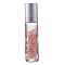 Natural Rose Quartz Chip Bead Roller Ball Bottles, Glass Refillable Essential Oil Bottles, 86x19mm, 10pcs/set