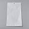 Plastic Zip Lock Bag, Storage Bags, Self Seal Bag, Top Seal, with Window and Hang Hole, Rectangle, White, 22x12x0.2cm, Unilateral Thickness: 3.1 Mil(0.08mm)