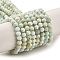 Natural Green Opal Beads Strands, Faceted, Round, 3mm, Hole: 0.6mm, about 122~124pcs/strand, 15.35''(39~39.5cm)