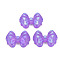 Plating Transparent Acrylic Cabochons, Bowknot, Blue Violet, 19.5x26.5x6.5mm