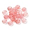 Watermelon Stone Glass European Beads, Large Hole Beads, Rondelle, 10x4.5~5mm, Hole: 4~4.3mm