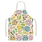 Easter Theme Flax Sleeveless Apron, with Double Shoulder Belt, Colorful, 700x600mm