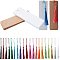 DIY Bookmark Making, Paper Blank Kraft Card and Tassel Decorations, Mixed Color, 142~145x46~47x0.3~0.4mm, Hole: 5mm, 40pcs/set, 130x6mm, 80pcs/set