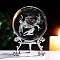 Inner Carving Constellation Glass Crystal Ball Diaplay Decoration, Fengshui Home Decor, Cancer, 80mm