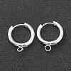 201 Stainless Steel Huggie Hoop Earring Findings STAS-P283-01D-S-1