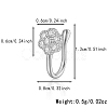 925 Sterling Silver Pave Clear Cubic Zirconia Nose Rings IM7825-10-1