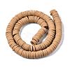 Flat Round Handmade Polymer Clay Beads CLAY-R067-10mm-37-2