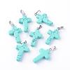 Synthetic Turquoise Pendants G-J354-06-1
