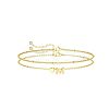 2Pcs 2 Styles Brass Beaded Bracelets & Satellite Chains Bracelets for Women FS-WG4A116-13-1