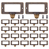25Pcs Rectangle Zinc Alloy Label Frame Card Holder AJEW-FH0008-75D-1