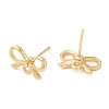 Bowknot Alloy Stud Earring Findings X-PALLOY-Q447-03LG-2