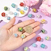 8Pcs 8 Colors Handmade Bumpy Lampwork Beads LAMP-YW0004-17-5