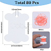 80Pcs Bone Shape Paper Thread Winding Boards SENE-SC0001-09A-2
