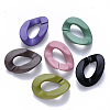 Opaque Spray Painted Acrylic Linking Rings OACR-S036-001B-I-1-1