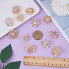 12Pcs 12 Style Crystal Rhinestone Flower Brooch Pins JEWB-GF0001-36A-3