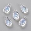Embossed Glass Rhinestone Pendants GLAA-J101-06A-001MO-1