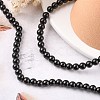 Synthetic Black Stone Beads Strands X-G-G088-6mm-6