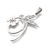 304 Stainless Steel Pendants STAS-U030-11P-2