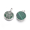 Synthetic Malachite Pendants G-L512-J19-2