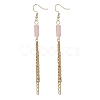 Rectangle Mixed Stone Dangle Earrings EJEW-JE06750-5