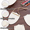 20Pcs Finished Wood Sheild Big Pendants FIND-SP0005-18-5