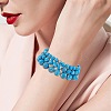 3Pcs 3 Size Synthetic Imperial Jasper Round Beaded Stretch Bracelets Set BJEW-SW00064-30-5