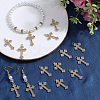 40Pcs Golden Alloy Pendants ALRI-SC0001-42-4