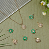 8Pcs 2 Styles Brass Enamel Pendants KK-AR0004-61-4