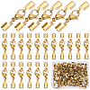 40Pcs 304 Stainless Steel Lobster Claw Clasps with Cord Ends STAS-SC0021-08-1