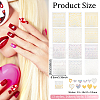 13 Sheets 13 Style 3D Bronzing/Laser Heart Pattern Nail Art Sticker DIY-OC0010-90-2