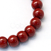 Baking Paint Pearlized Glass Pearl Round Bead Strands X-HY-Q003-6mm-35-2