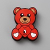 Bear Food Grade Eco-Friendly Silicone Beads SIL-WH0012-038B-1