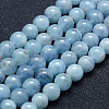 Natural Aquamarine Beads Strands G-P342-10A-6mm-AB+-1