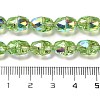 Electroplate Glass Beads Strands EGLA-D030-04F-4