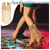 Brass Rhinestone Anklets AJEW-WH0542-75G-6