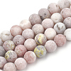 Natural Marble and Sesame Jasper/Kiwi Jasper Beads Strands X-G-T106-288-1