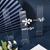 4Pcs Clear Acrylic Slant Back Hairpin Display Stands ODIS-SP0001-05-7