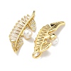 Brass Micro Pave Cubic Zirconia Pendants KK-D235-16G-2