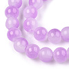Baking Paint Imitation Jade Glass Round Bead Strands DGLA-N003-8mm-05-3