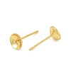 Brass Stud Earring Findings KK-A300-29B-G-2