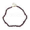 Natural Garnet Chip Beaded Necklace NJEW-JN04616-09-4