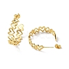 PVD Vacuum Plating 304 Stainless Steel Heart Wrap Stud Earrings STAS-H164-07G-2