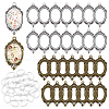 30Pcs Vintage Tibetan Style Alloy Pendant Cabochon Bezel Open Back Settings TIBEP-UN0001-31-1